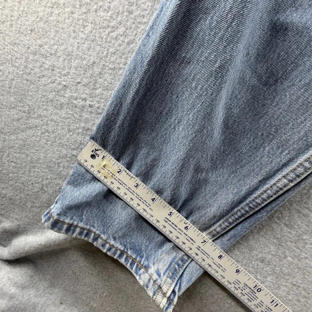 Levis 505 Regular Fit Jeans Mens 36x36 Light‎ Wash Blue Denim Straight Leg